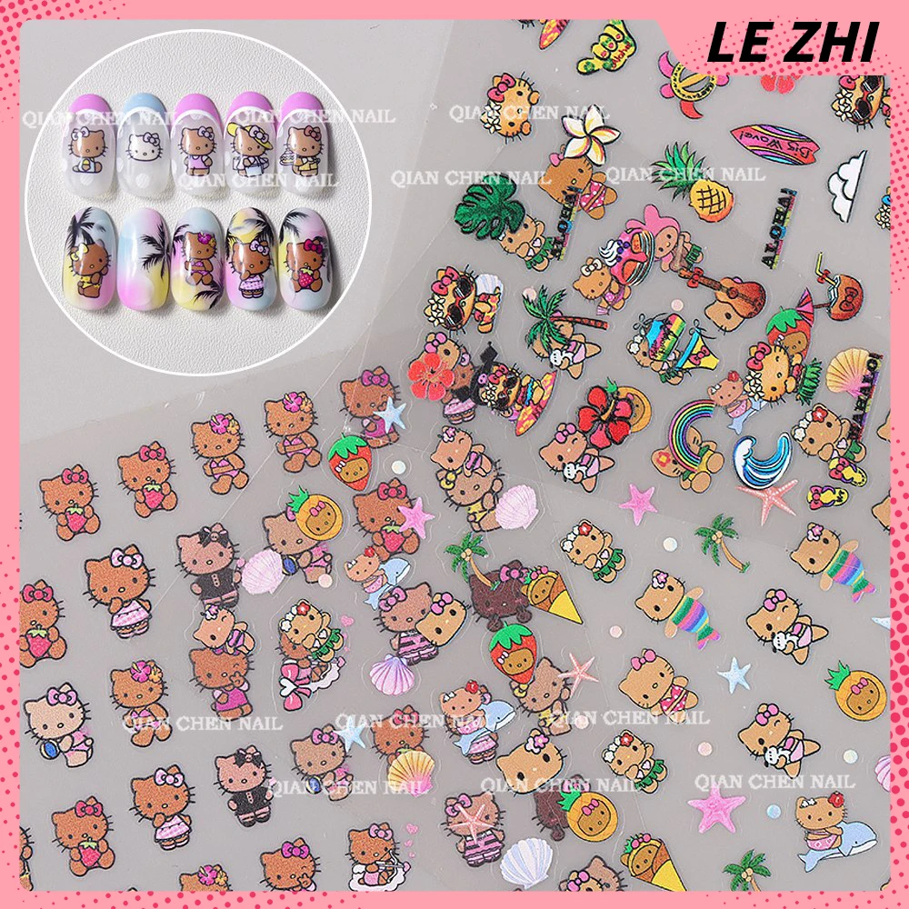 Art Craft Movement - Kawaii Cartoon Nail Art Stickers Black