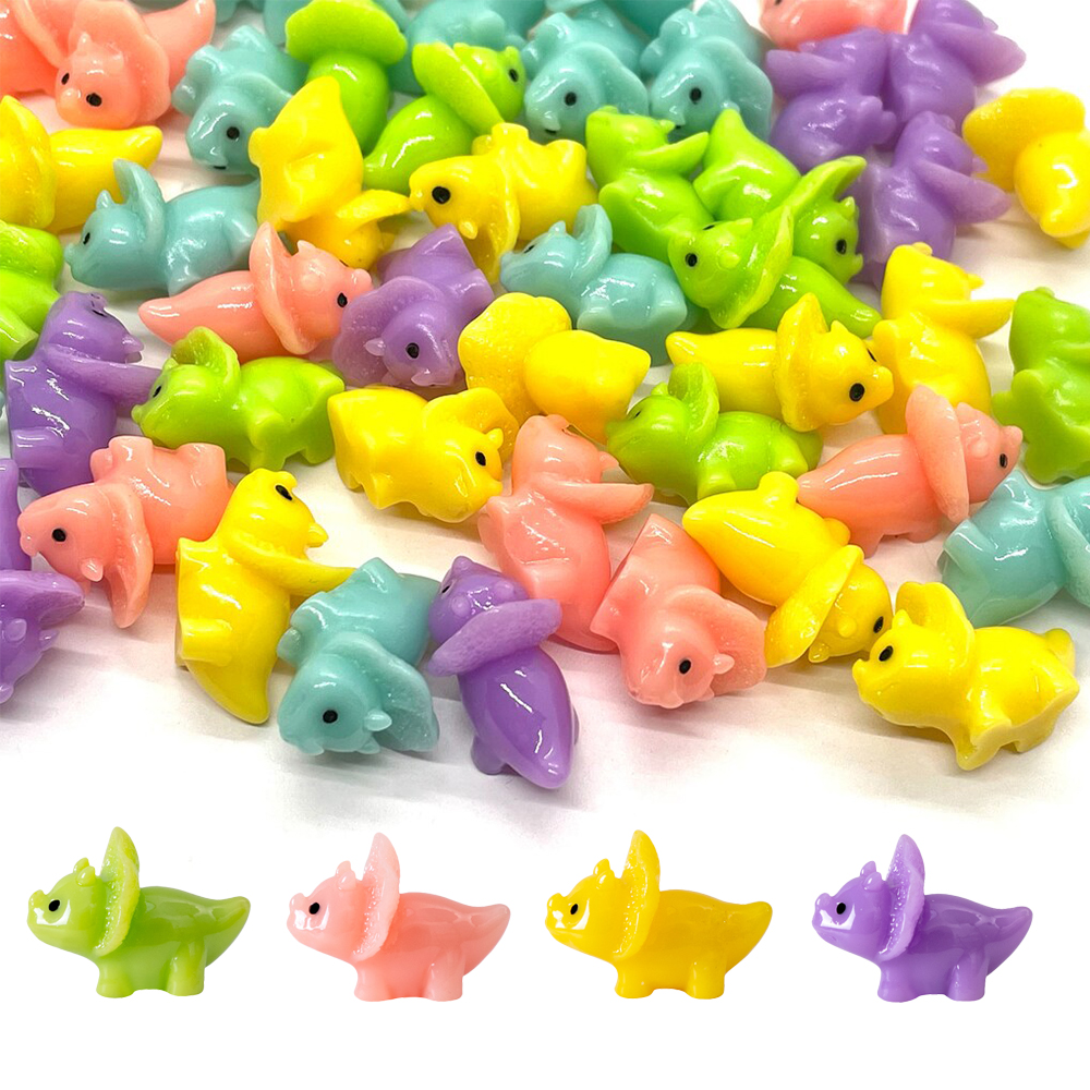 Dinosaur And Craft - 6/12pcs Mixed Color Mini Resin Dinosaur