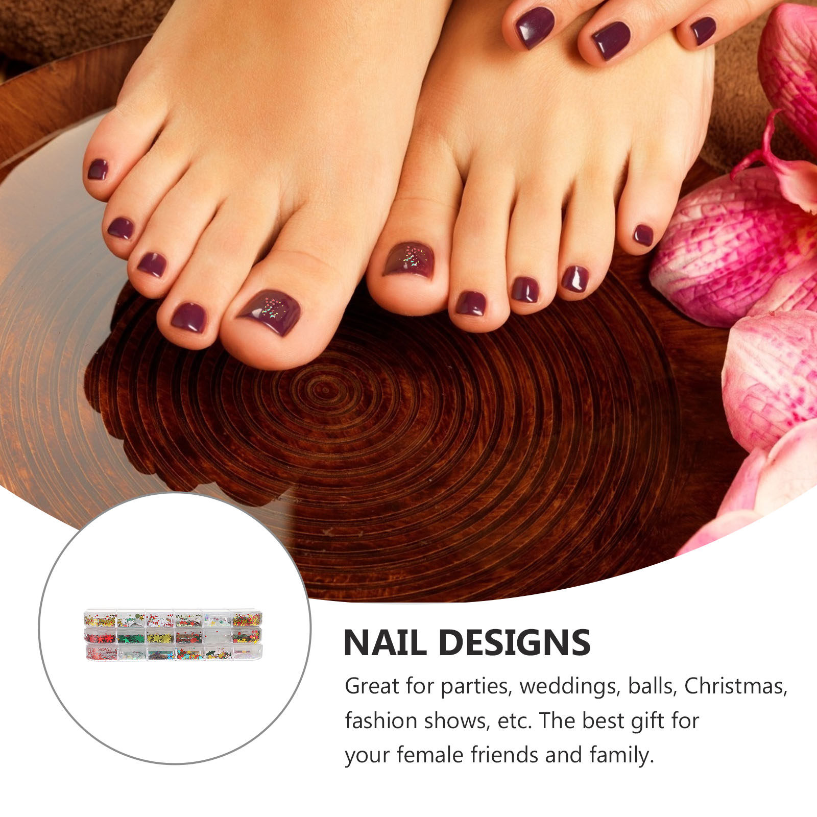 3 Boxes Christmas Nail Glitter - Art Craft Ideas For Christmas recension och pris