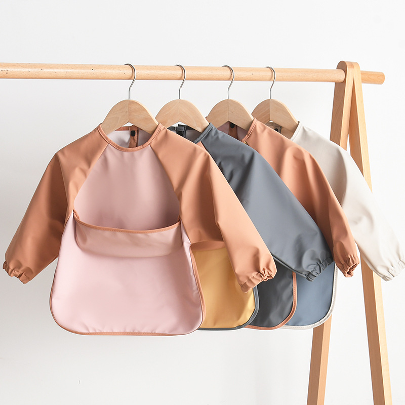 Kids Baby Long Sleeved PU Bibs - Art Craft And Cloth recension och pris