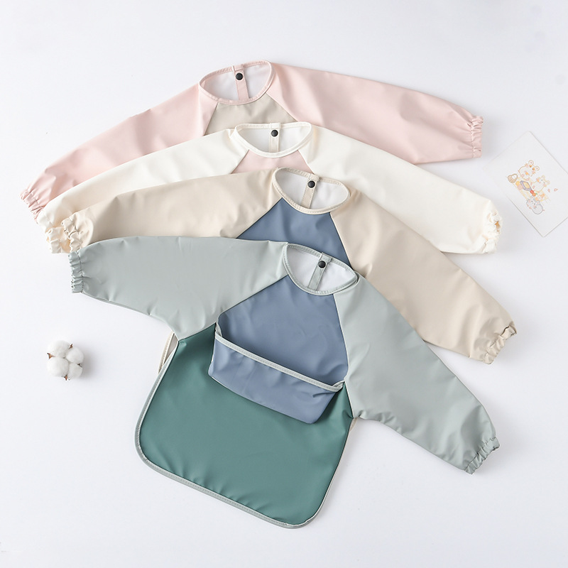 Kids Baby Long Sleeved PU Bibs - Art Craft And Cloth recension och pris