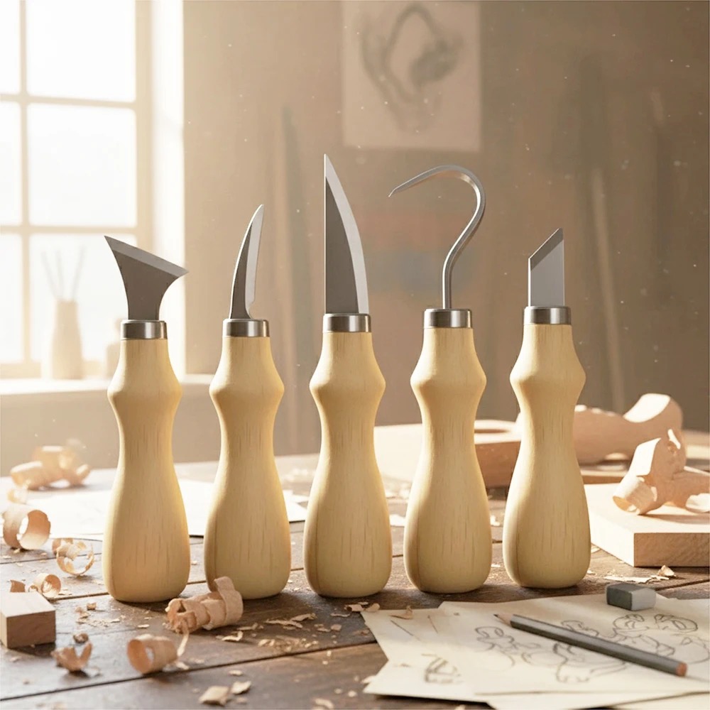 5Pcs Wood Carving Tools Set,Cu - Craft Art Set recension och pris