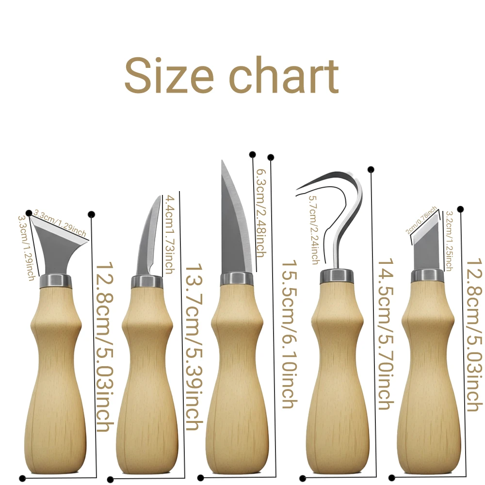 5Pcs Wood Carving Tools Set,Cu - Craft Art Set recension och pris