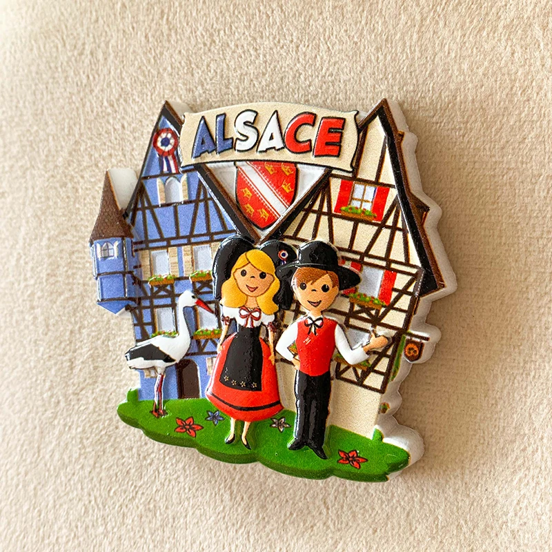Alsace, France Travel Souvenir - Art Craft Magnet recension och pris