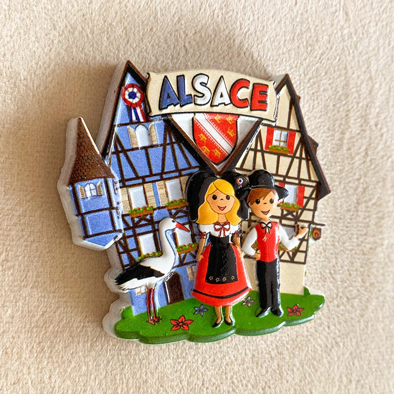 Alsace, France Travel Souvenir - Art Craft Magnet recension och pris