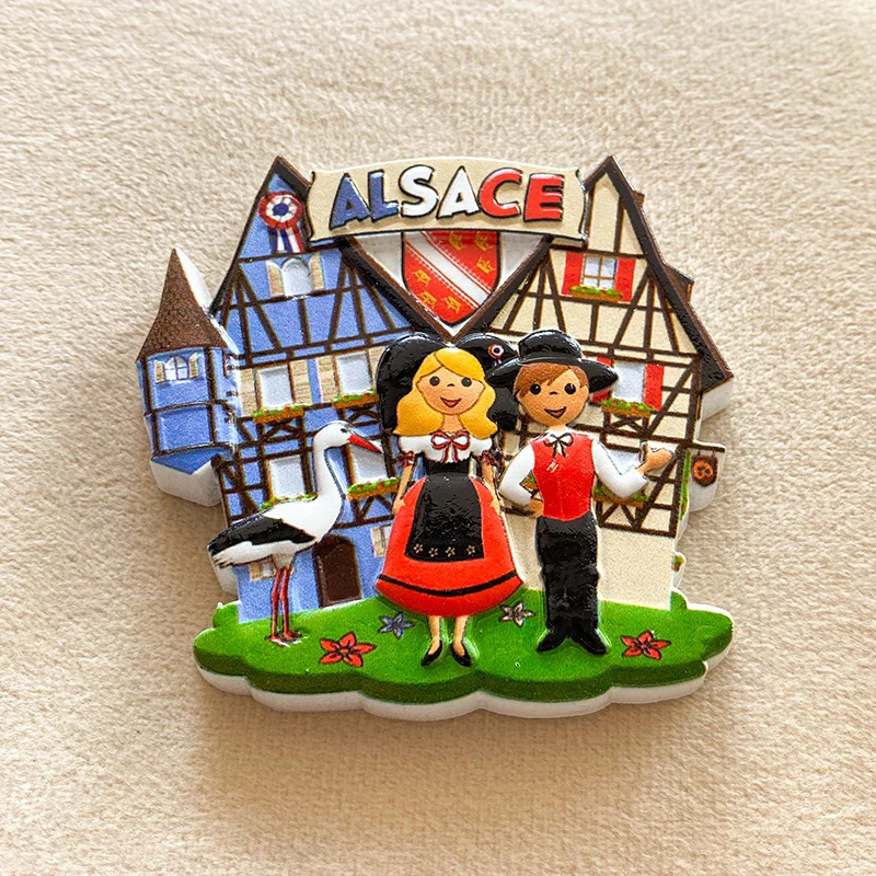 Alsace, France Travel Souvenir - Art Craft Magnet recension och pris