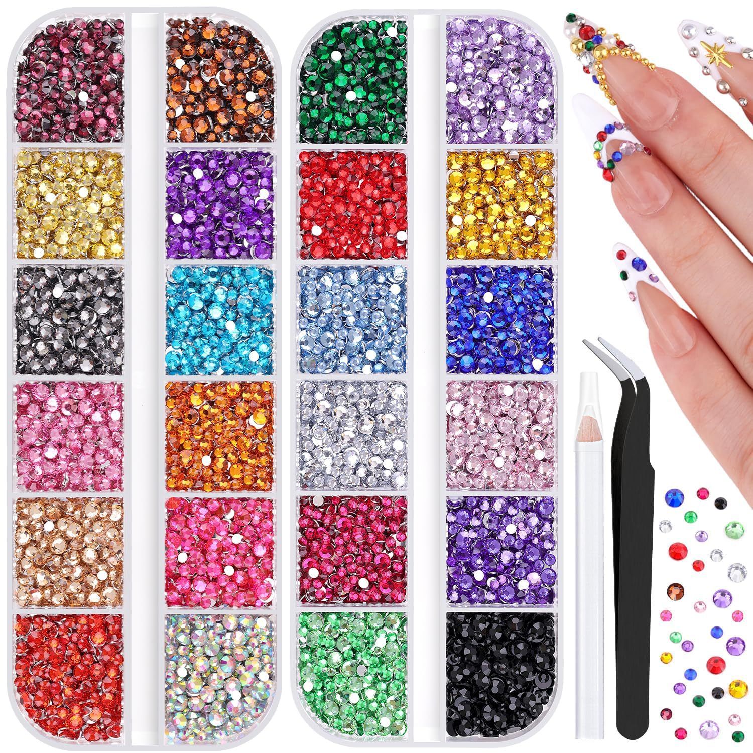 24 Color 2-Pack Glitter Nail A - Art Craft Notebook recension och pris