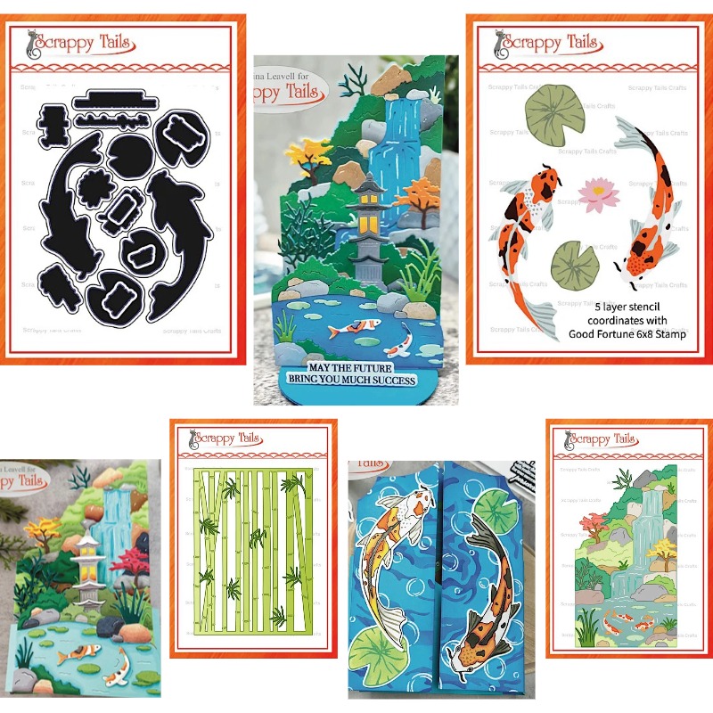 Ragonflies Bamboo Pond Koi Fis - Stencil Cutting Plotter recension och pris