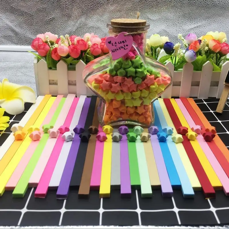 540 Sheets Lucky Origami Stars - Art Craft Halloween recension och pris