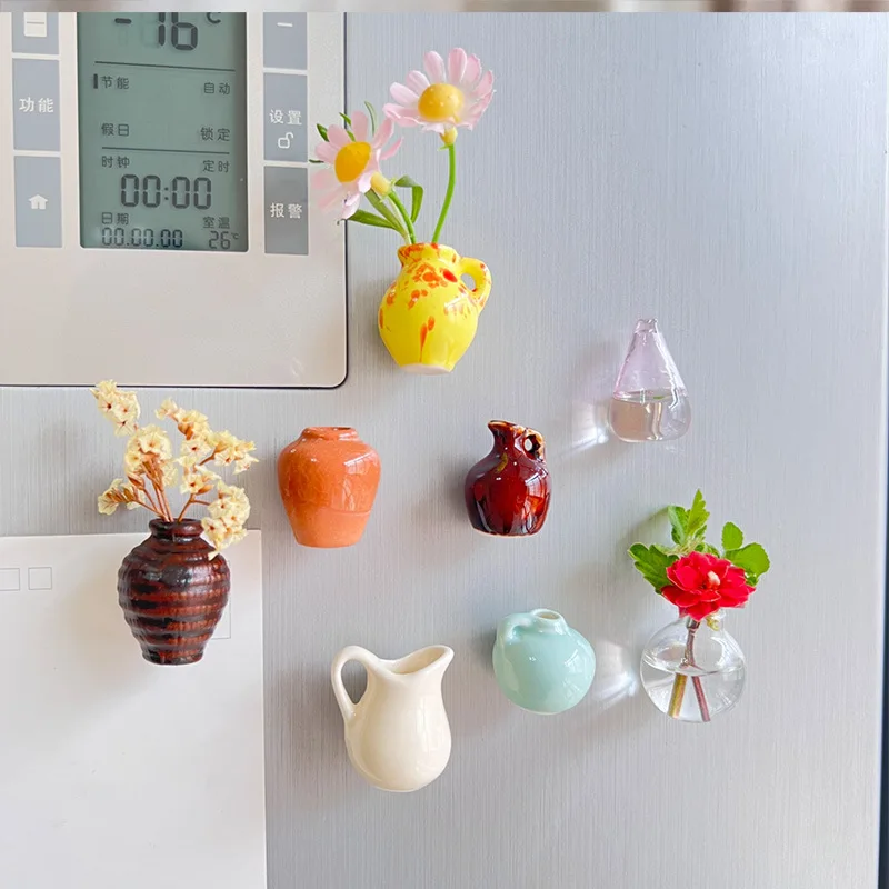 Creative Cute MINI Glass Vase  - Art Craft Magnet recension och pris
