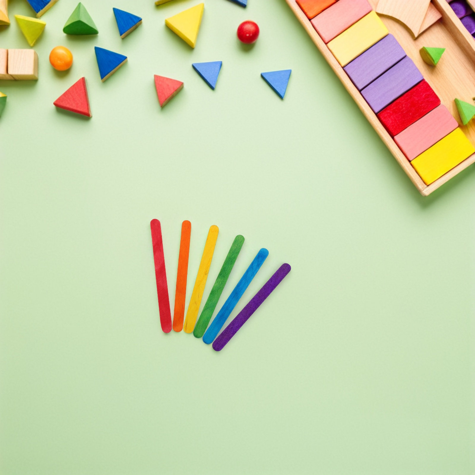 500Pcs Vivid Colored Wood Craf - Art Craft Kids recension och pris
