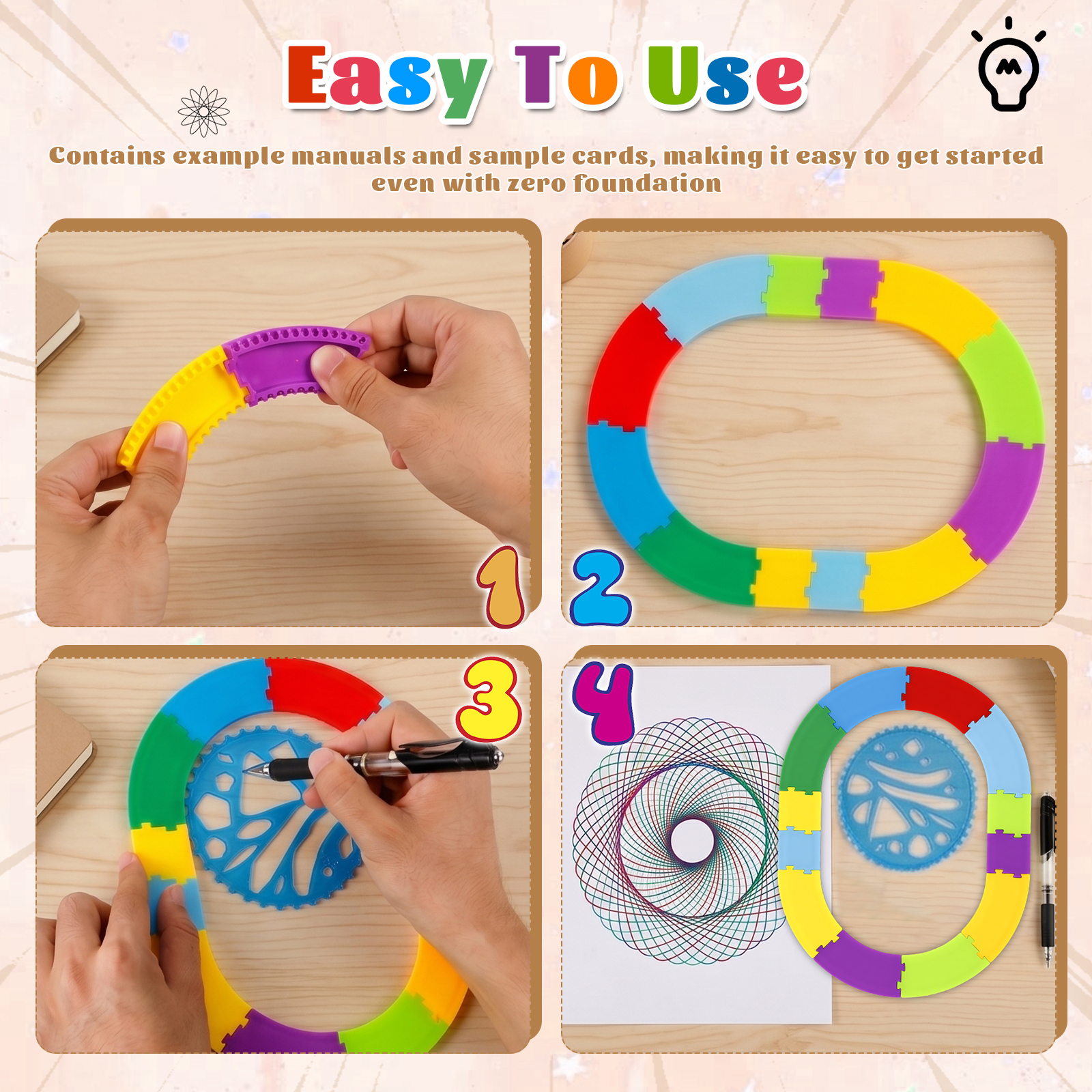 Spiral Art Gear Geometric Rule - Craft Art Set recension och pris