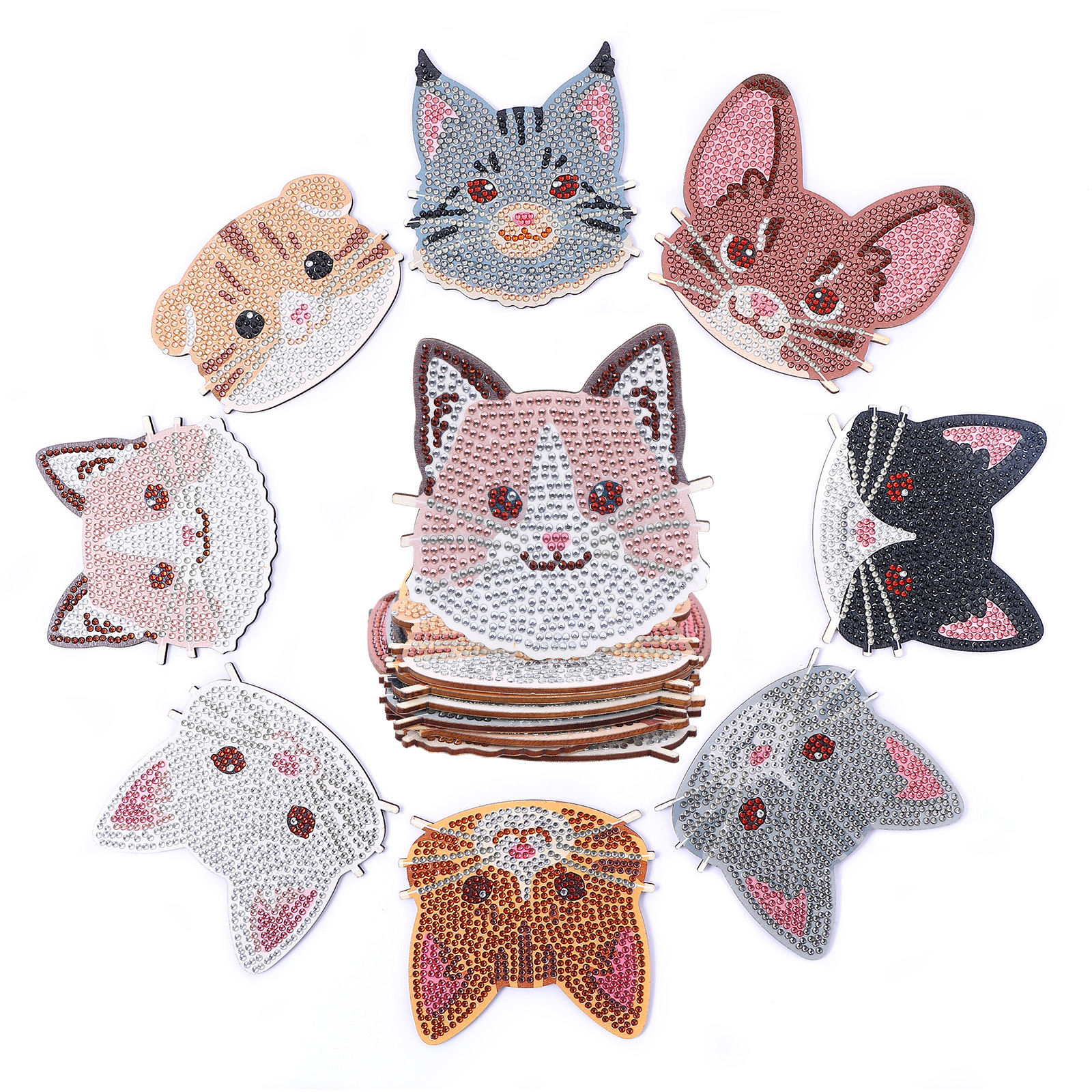 8 Pieces DIY Diamond Painting  - Art Craft Cat recension och pris