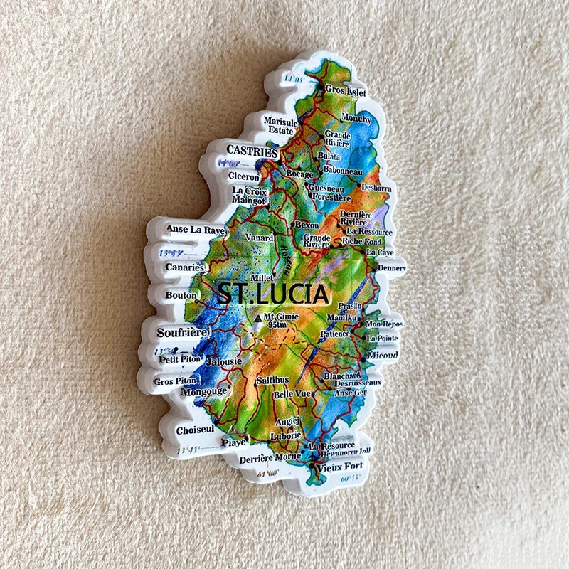 1pc, Saint Lucia travel Souven - Art Craft Magnet recension och pris