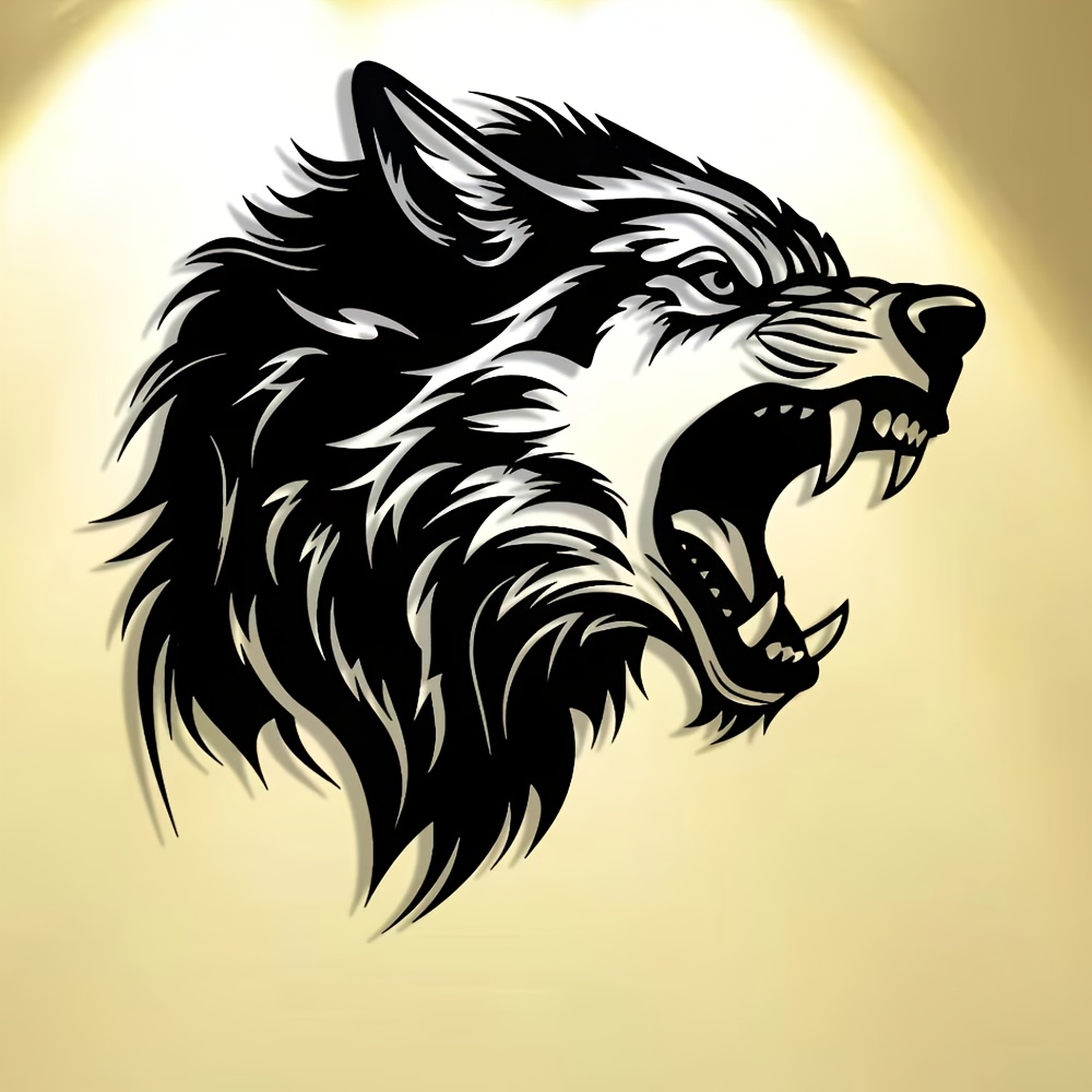 CIFBUY Wolf Head Metal Wall Ar - Art Craft Bar recension och pris