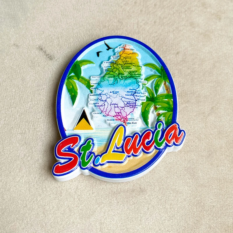 Saint Lucia tourist Souvenirs  - Art Craft Magnet recension och pris