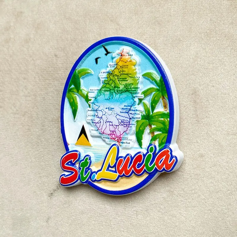 Saint Lucia tourist Souvenirs  - Art Craft Magnet recension och pris