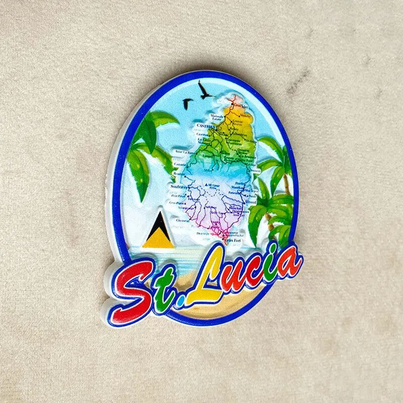 Saint Lucia tourist Souvenirs  - Art Craft Magnet recension och pris