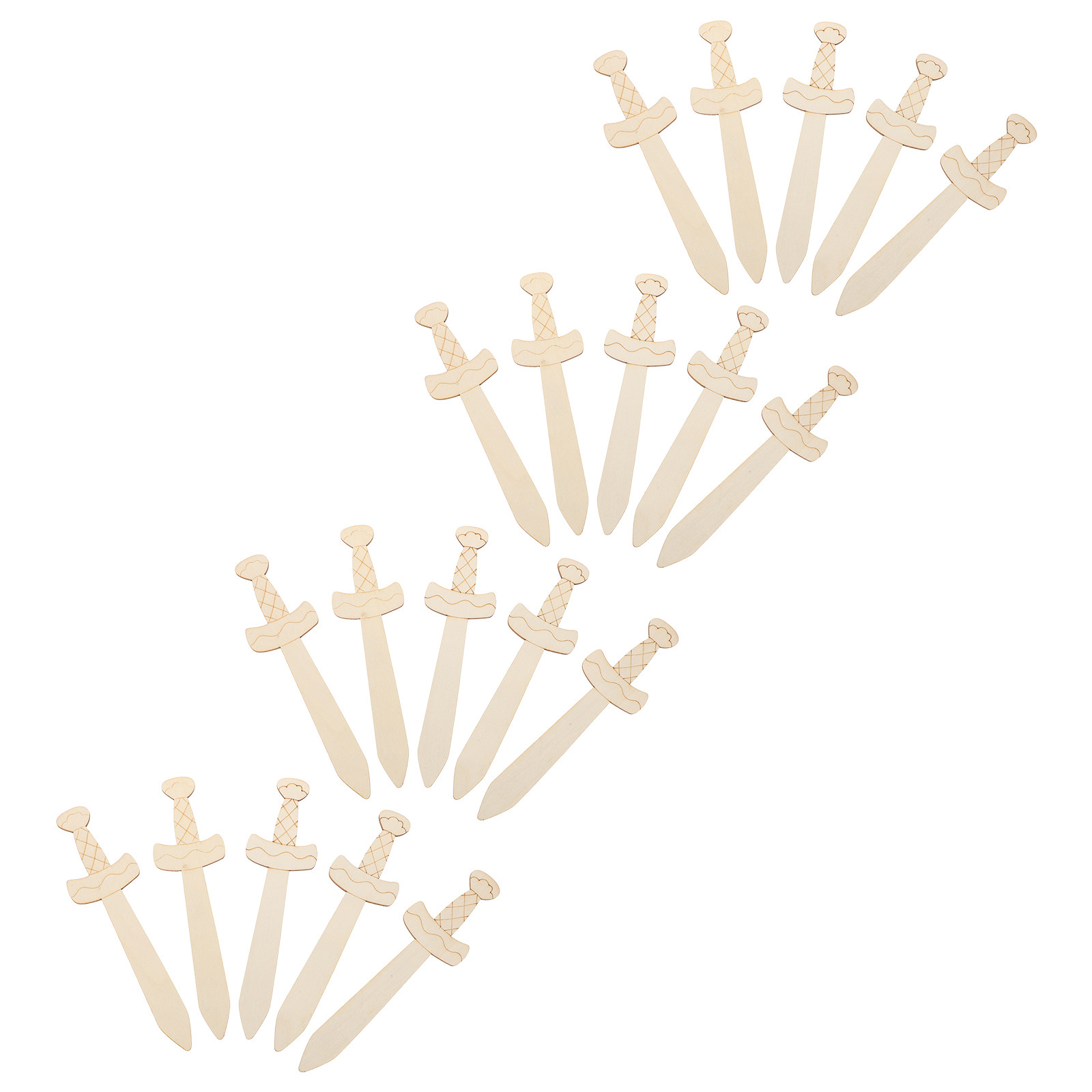 20Pcs Wooden Swords to Decorat - Art Craft Kids recension och pris