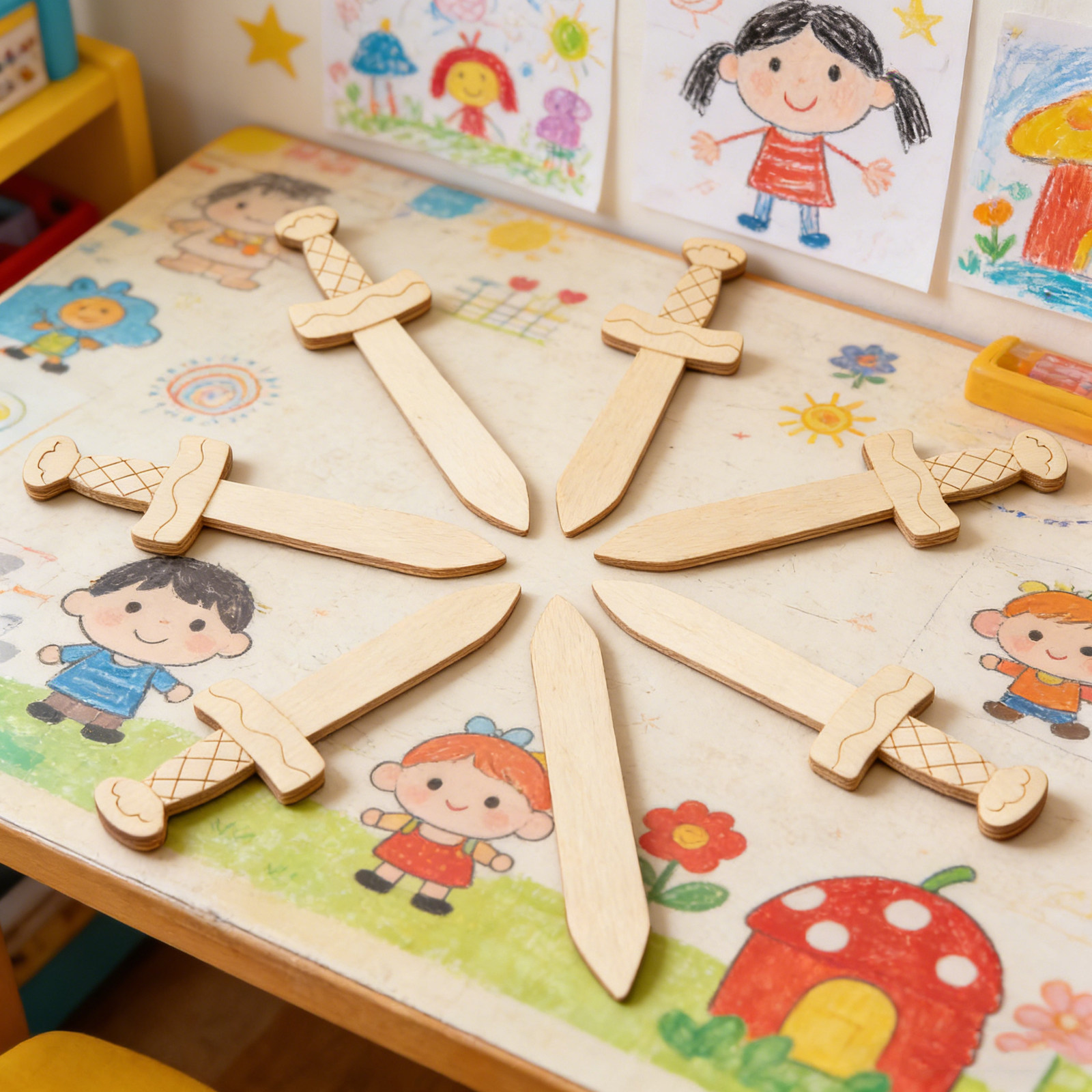 20Pcs Wooden Swords to Decorat - Art Craft Kids recension och pris