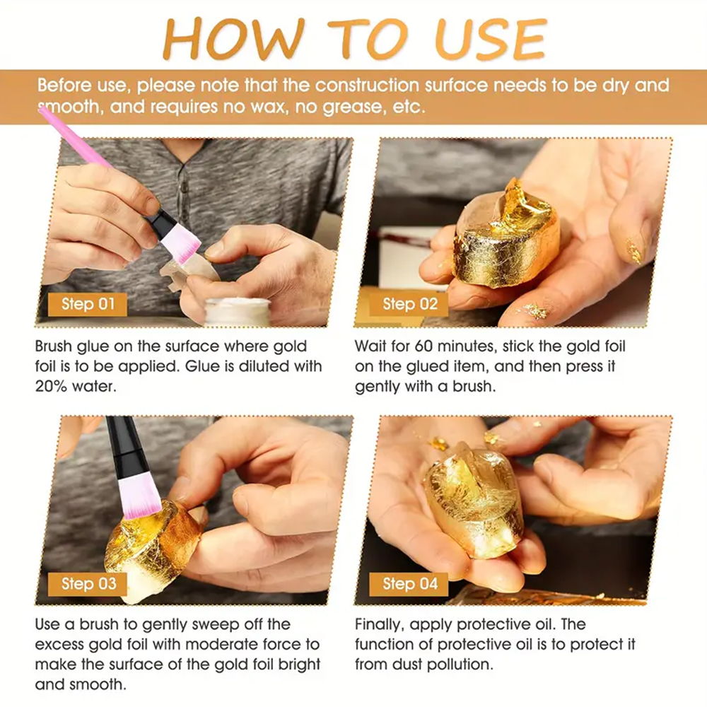 100ML/200ML Golden Foil Adhesi - Craft Art Set recension och pris