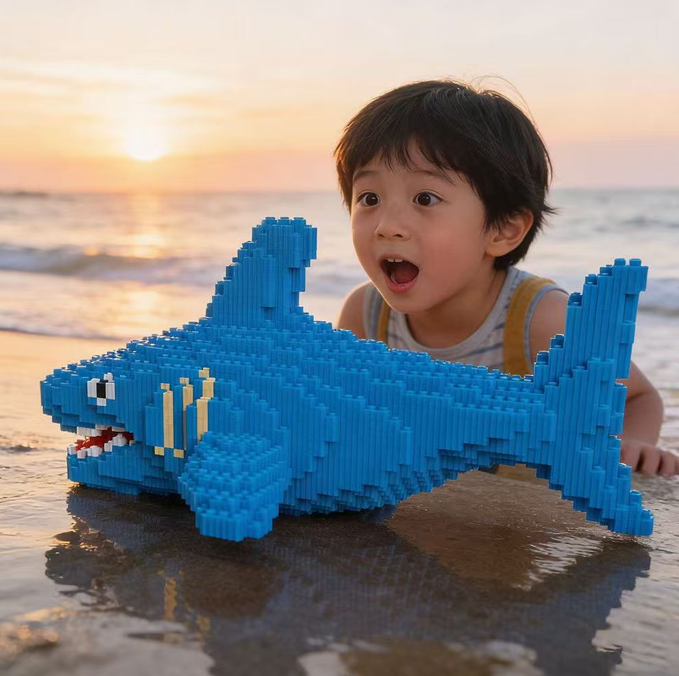 Shark Shaped Micro Particle Bu - Art Craft Bar recension och pris