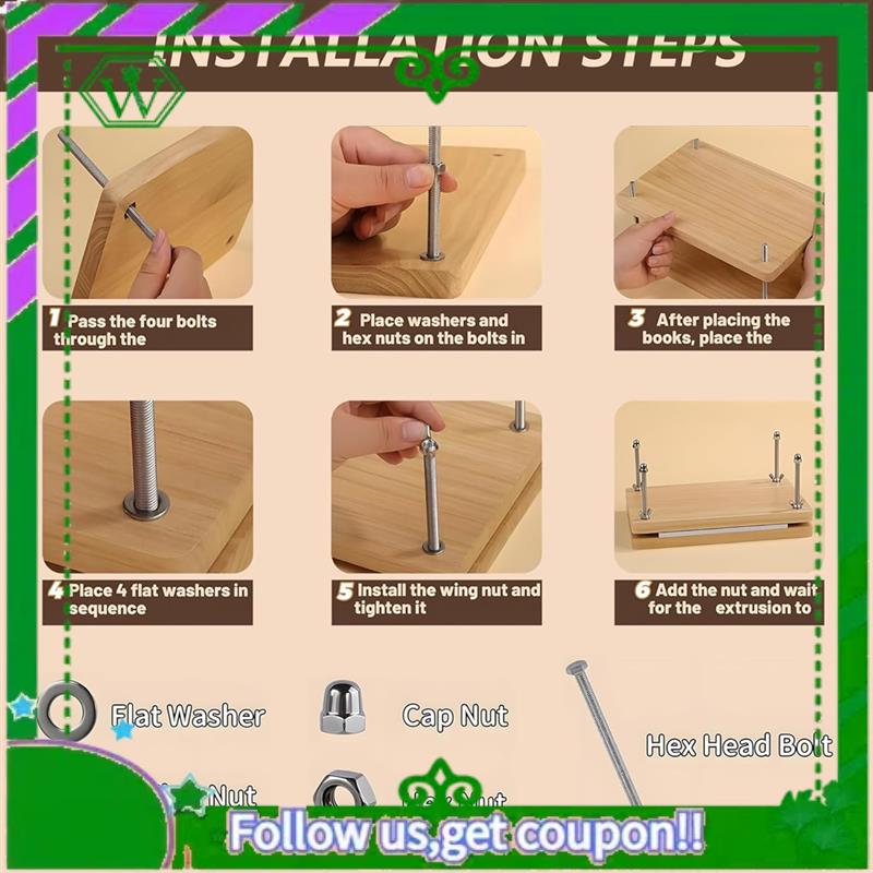 Reliable-Kits Wooden Book Pres - Bookbinding Supply Kit recension och pris