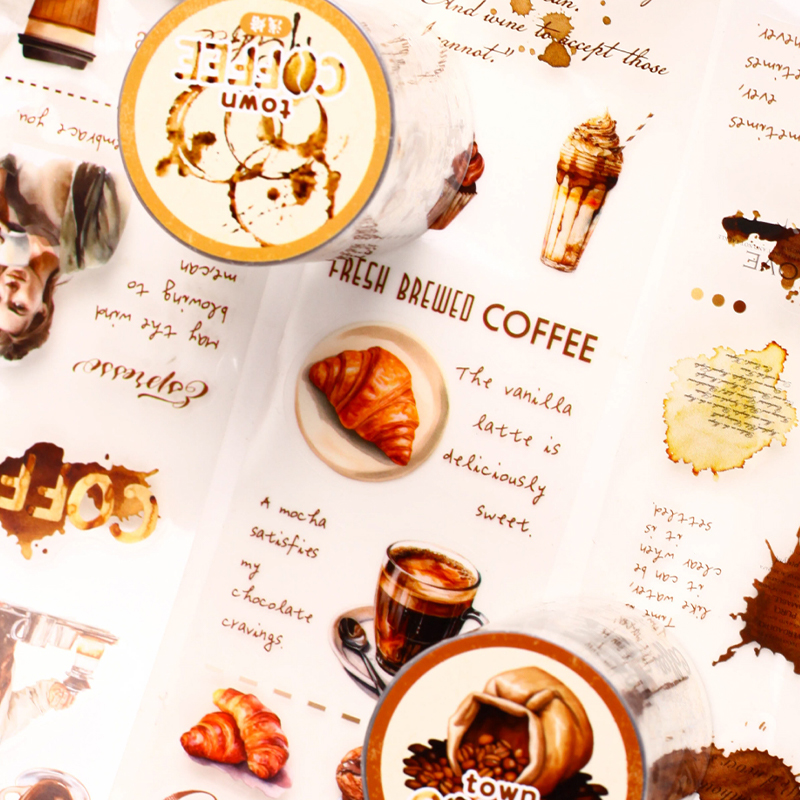 Vintage Coffee Themed PET Wash - Art Craft Notebook recension och pris
