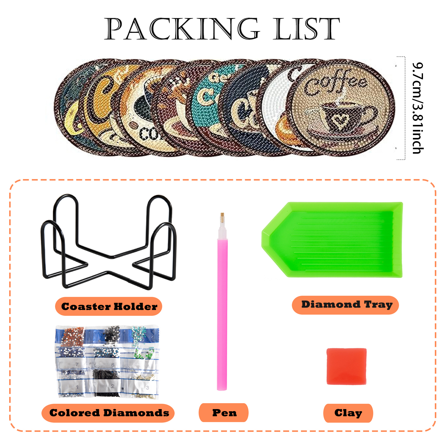 8 Pieces/Set of Diamond Painte - Craft Art Set recension och pris
