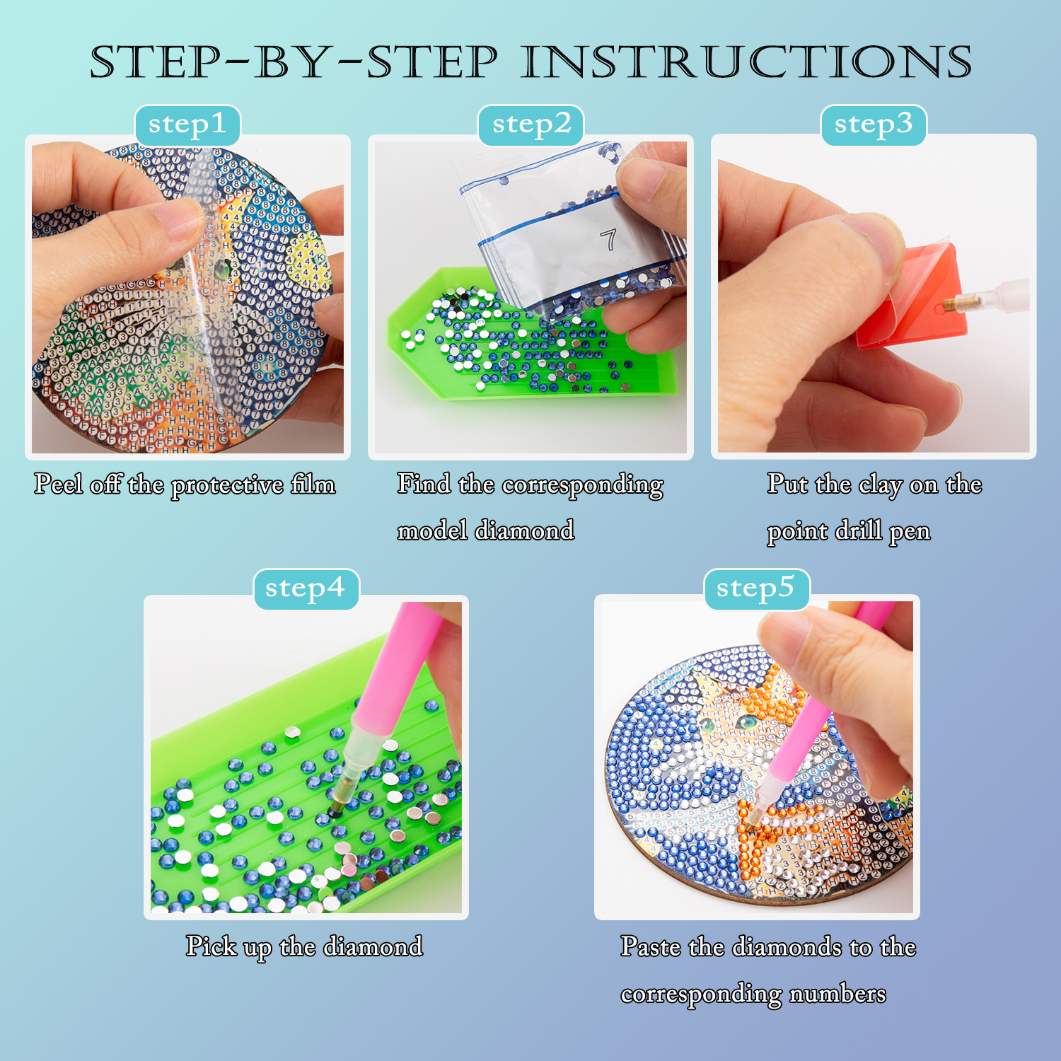 8 Pieces/Set of Diamond Painte - Craft Art Set recension och pris