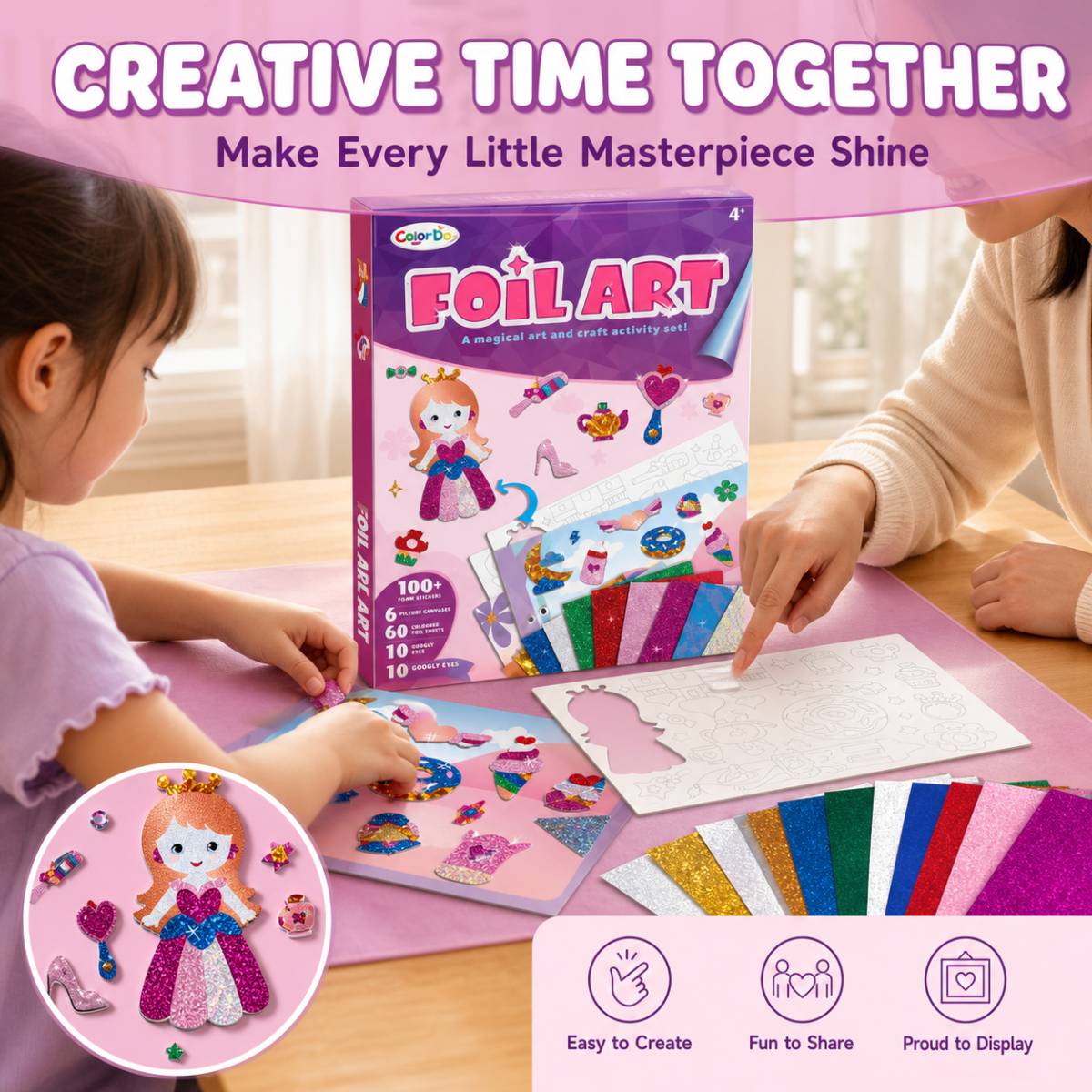 Kids Foil Art Kit 100+ Pcs, Co - Dinosaur And Craft recension och pris