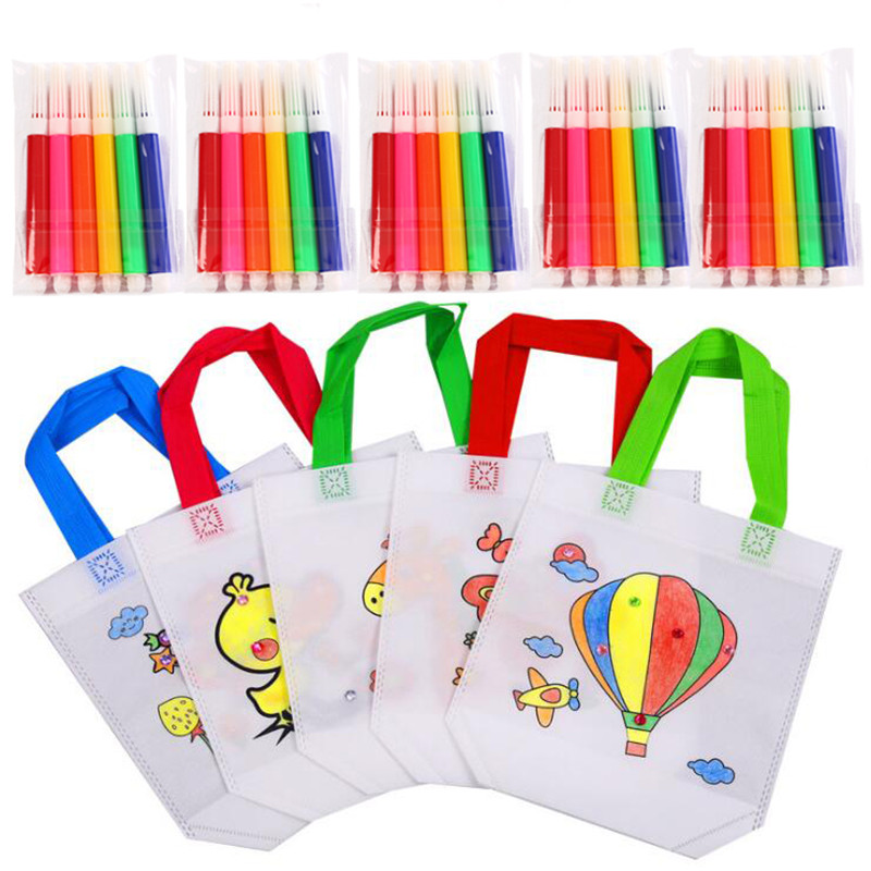 5 Sets DIY Graffiti Bag with M - Art Craft Notebook recension och pris