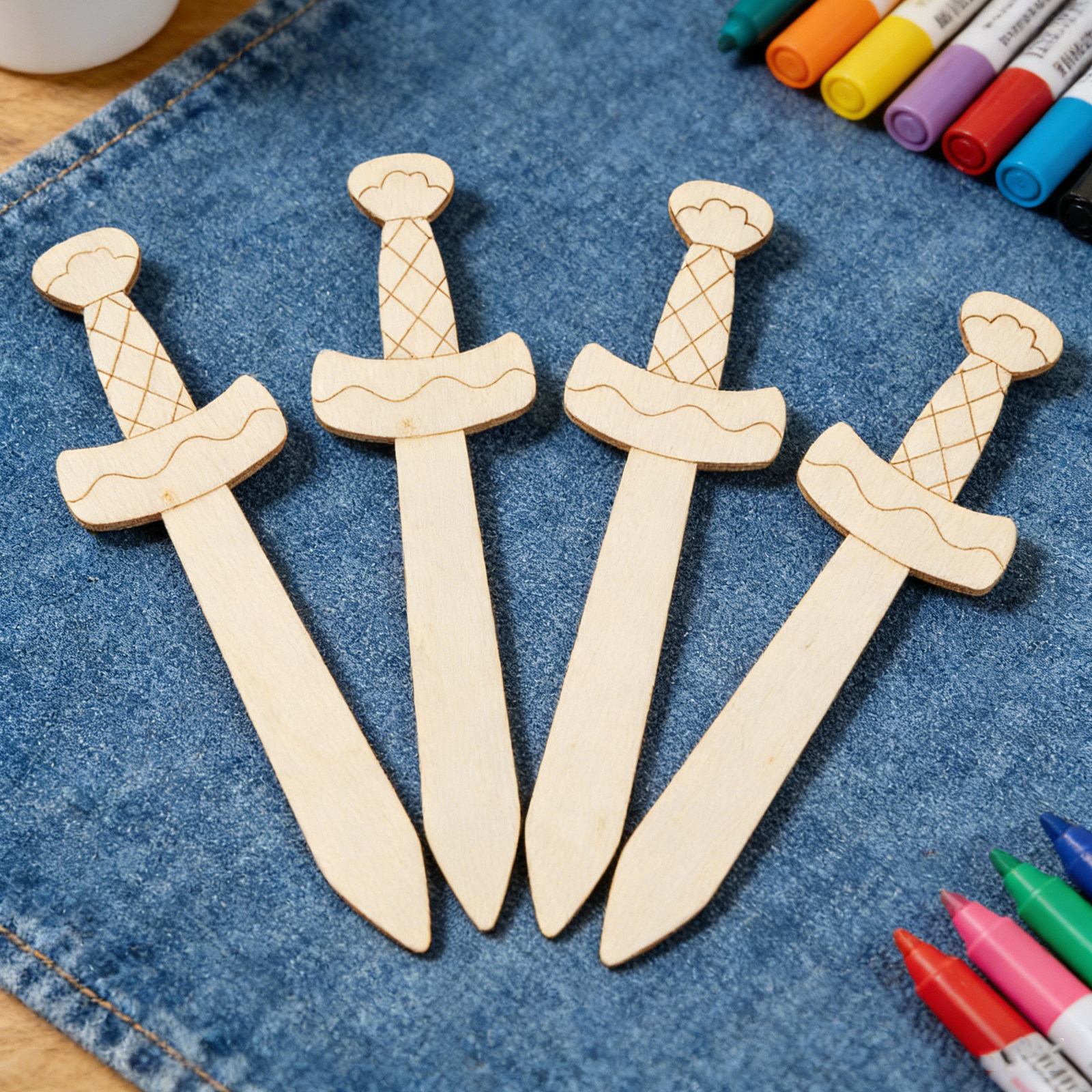 20Pcs Unfinished Wooden Pirate - Art Craft Kids recension och pris
