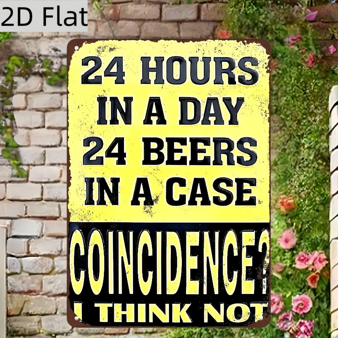 2D flat, retro beer wooden sig - Art Craft Movement recension och pris