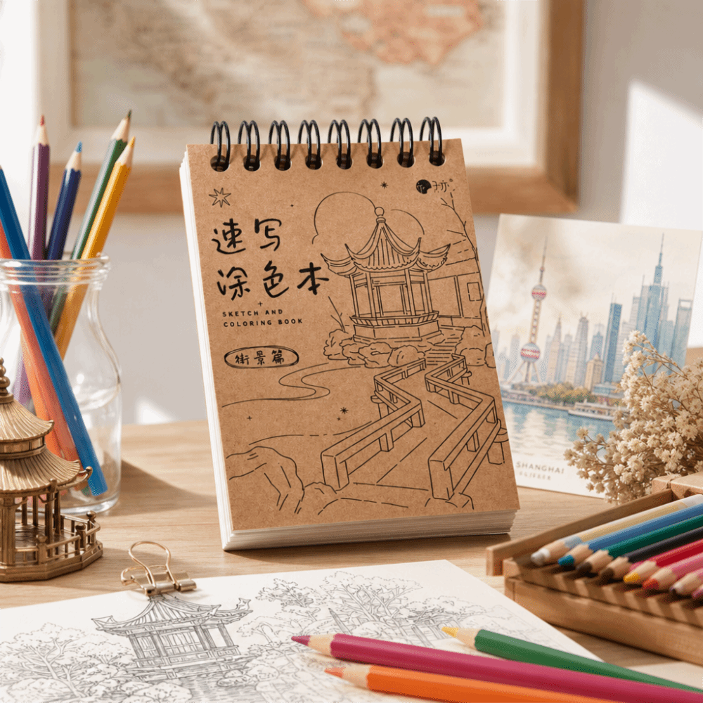 Tracing Line Vintage Coloring  - Art Craft Notebook recension och pris