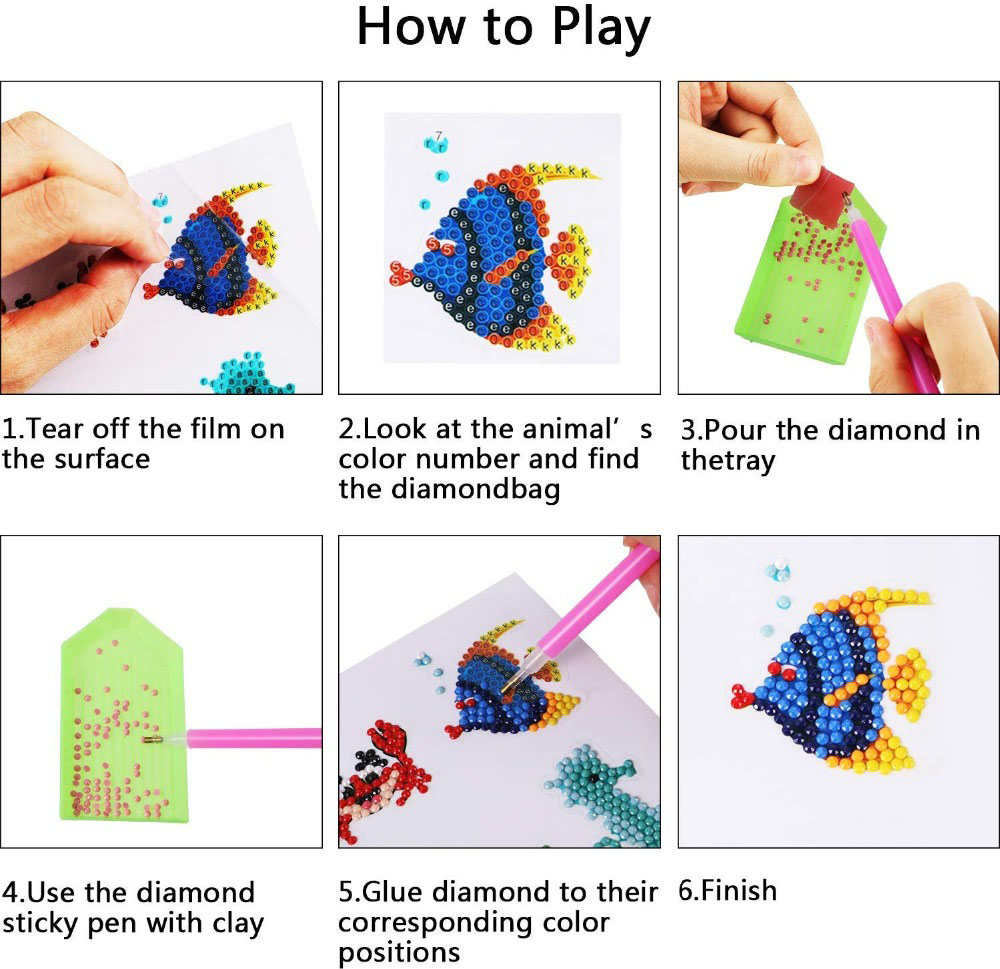 Easy Diamond Painting Stickers - Art Craft 6 Year Old recension och pris