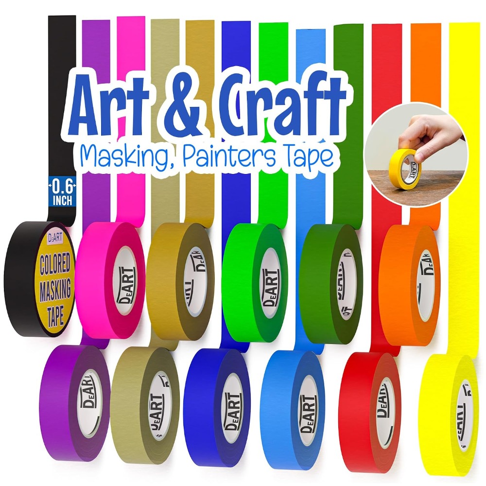 Colorful Masking Tape 12 Rolls - Art X Craft recension och pris