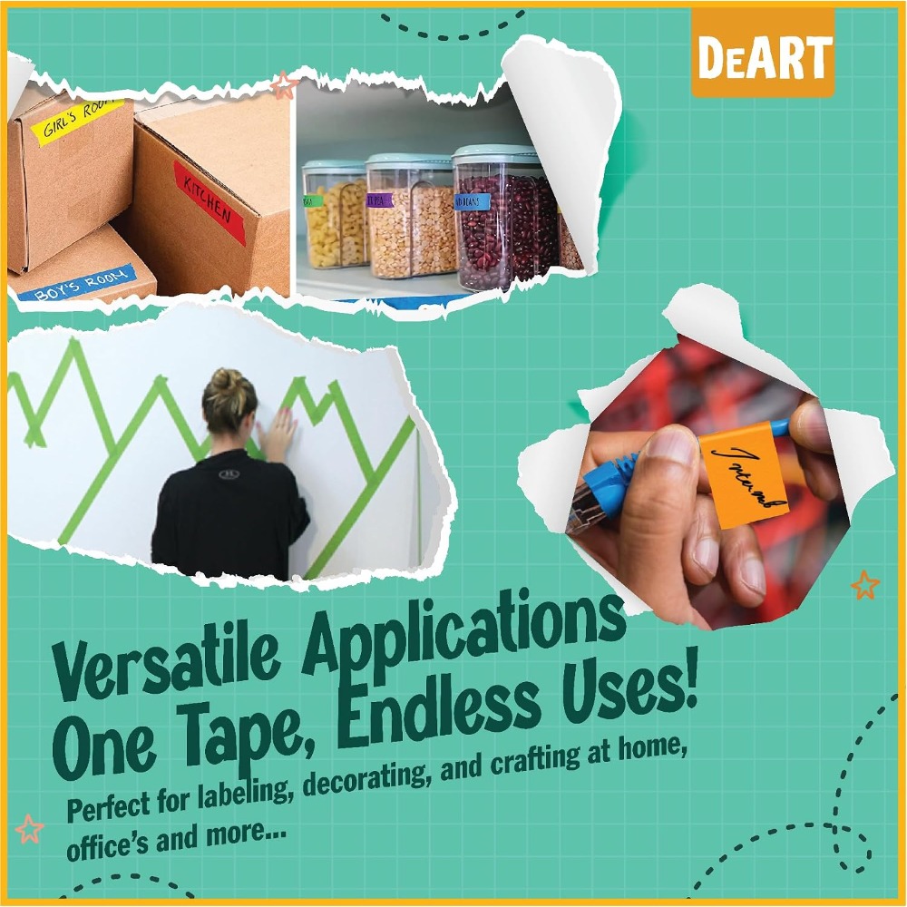 Colorful Masking Tape 12 Rolls - Art X Craft recension och pris