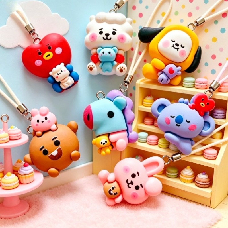 7pcs BT21 Resin Cartoon Charm  - Art Craft Ideas recension och pris