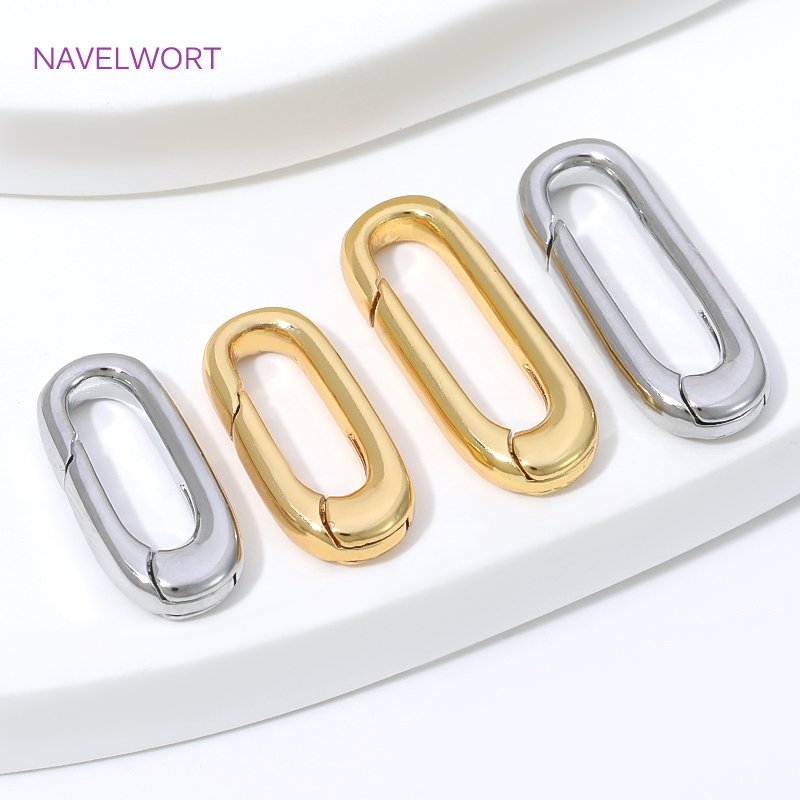 1/2/4Pcs 18K Gold Plated Oval  - Art Craft Ideas recension och pris