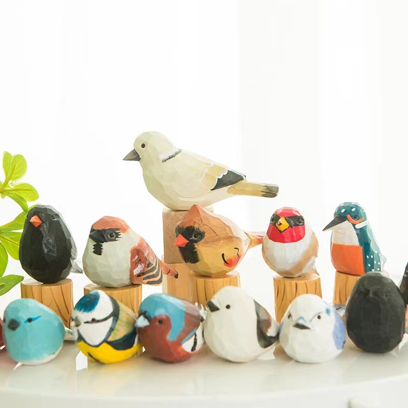 Hand Carved Wooden Bird Figuri - Art Craft Ideas For Christmas recension och pris
