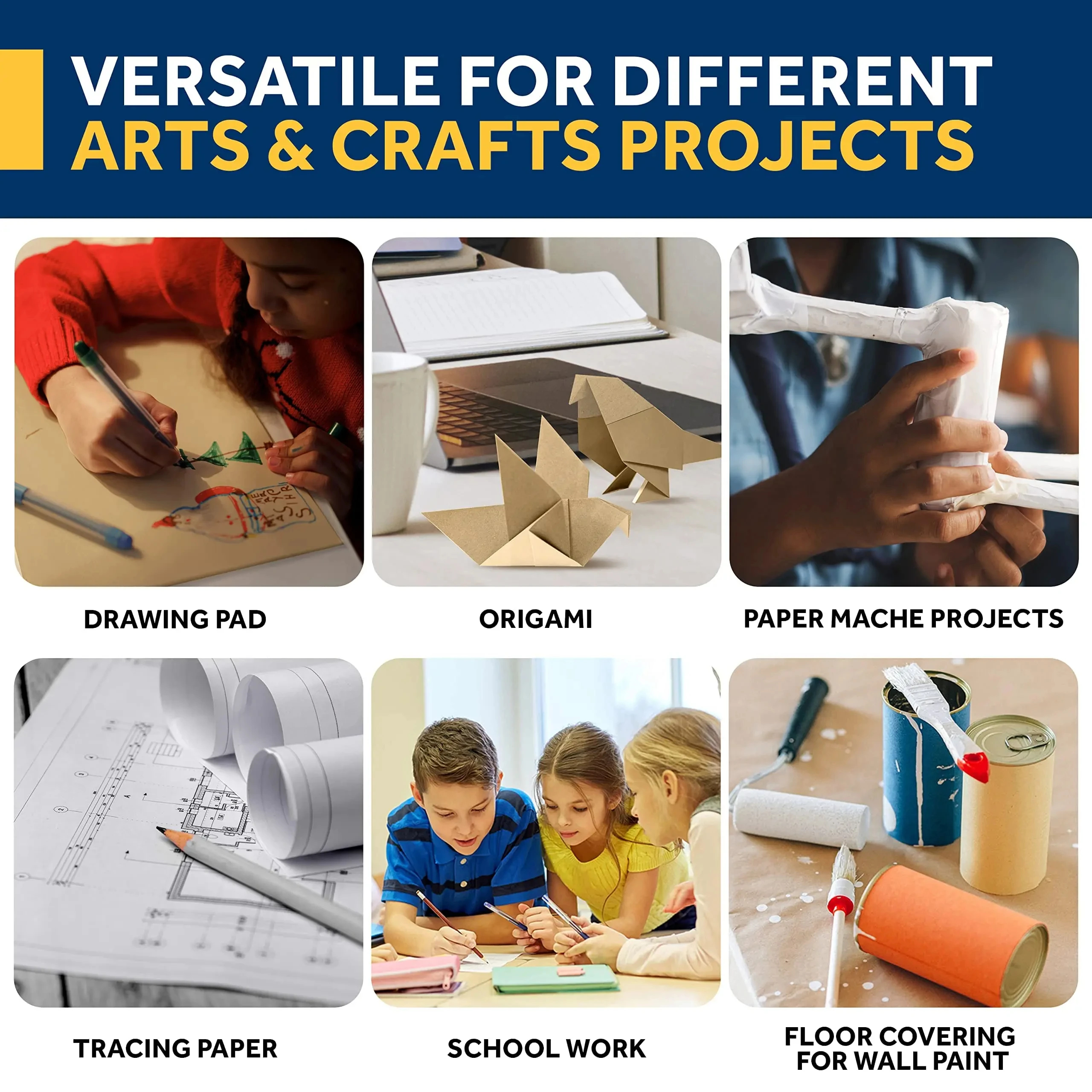 Kraft Paper Brown Ideal for Gi - Art Craft Halloween recension och pris