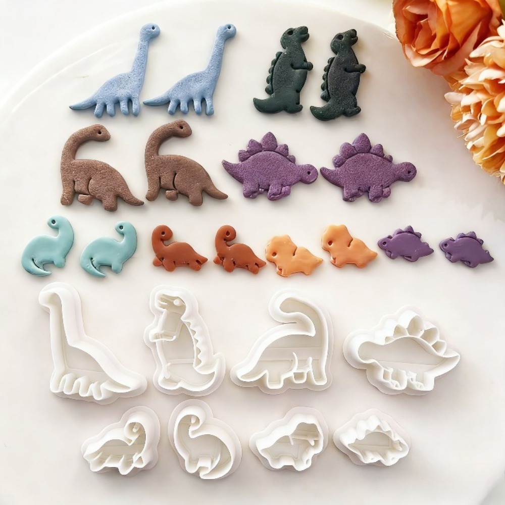 8pcs Cute Dinosaur Clay Cutter - Dinosaur And Craft recension och pris