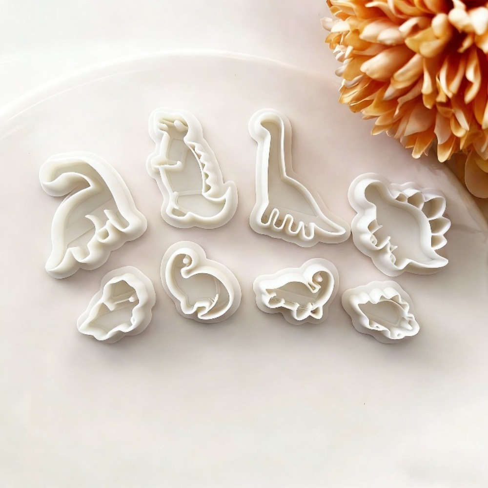 8pcs Cute Dinosaur Clay Cutter - Dinosaur And Craft recension och pris