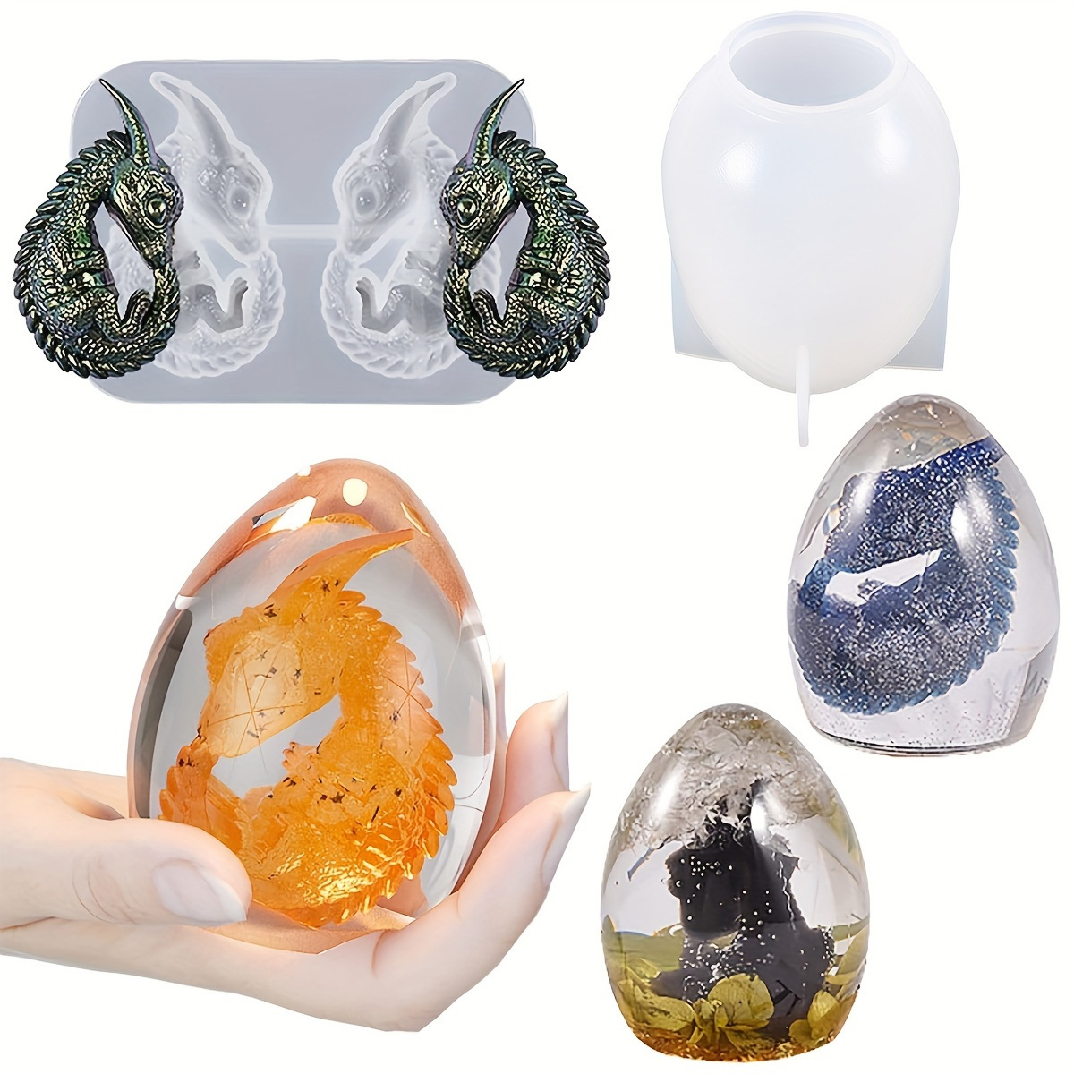 Silicone Dragon Egg Molds, 2-P - Dinosaur And Craft recension och pris
