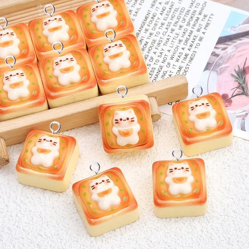 10Pcs Kawaii Cat Toast Bread R - Art Craft Items recension och pris