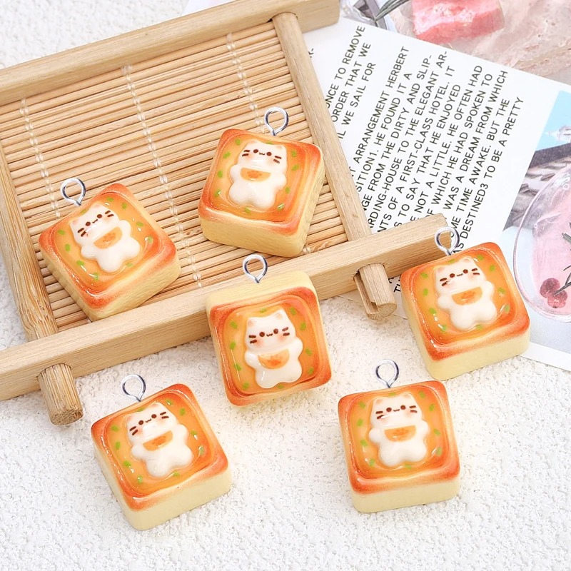 10Pcs Kawaii Cat Toast Bread R - Art Craft Items recension och pris