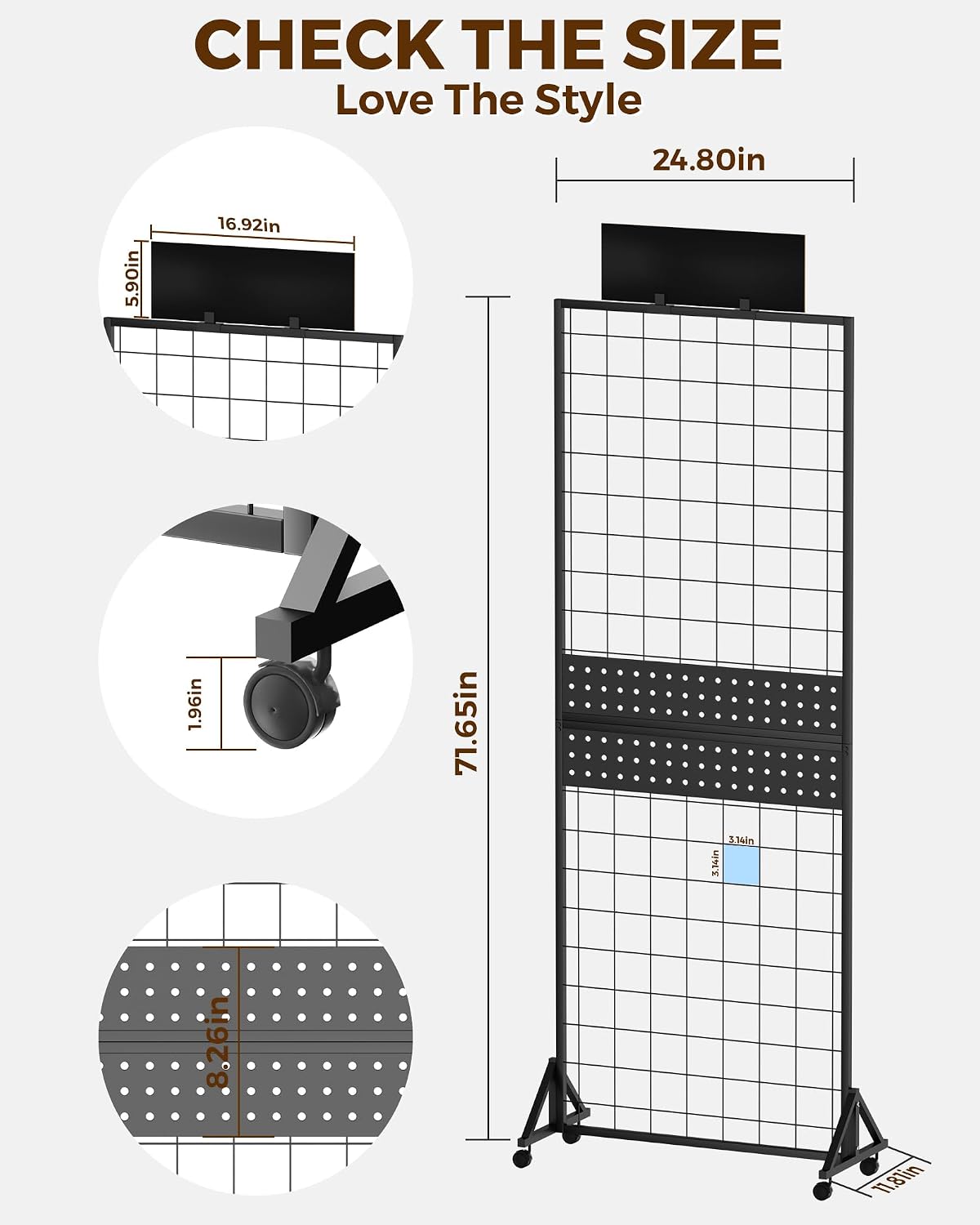Movable 3-in-1 Gridwall Displa - Art Craft Wire recension och pris