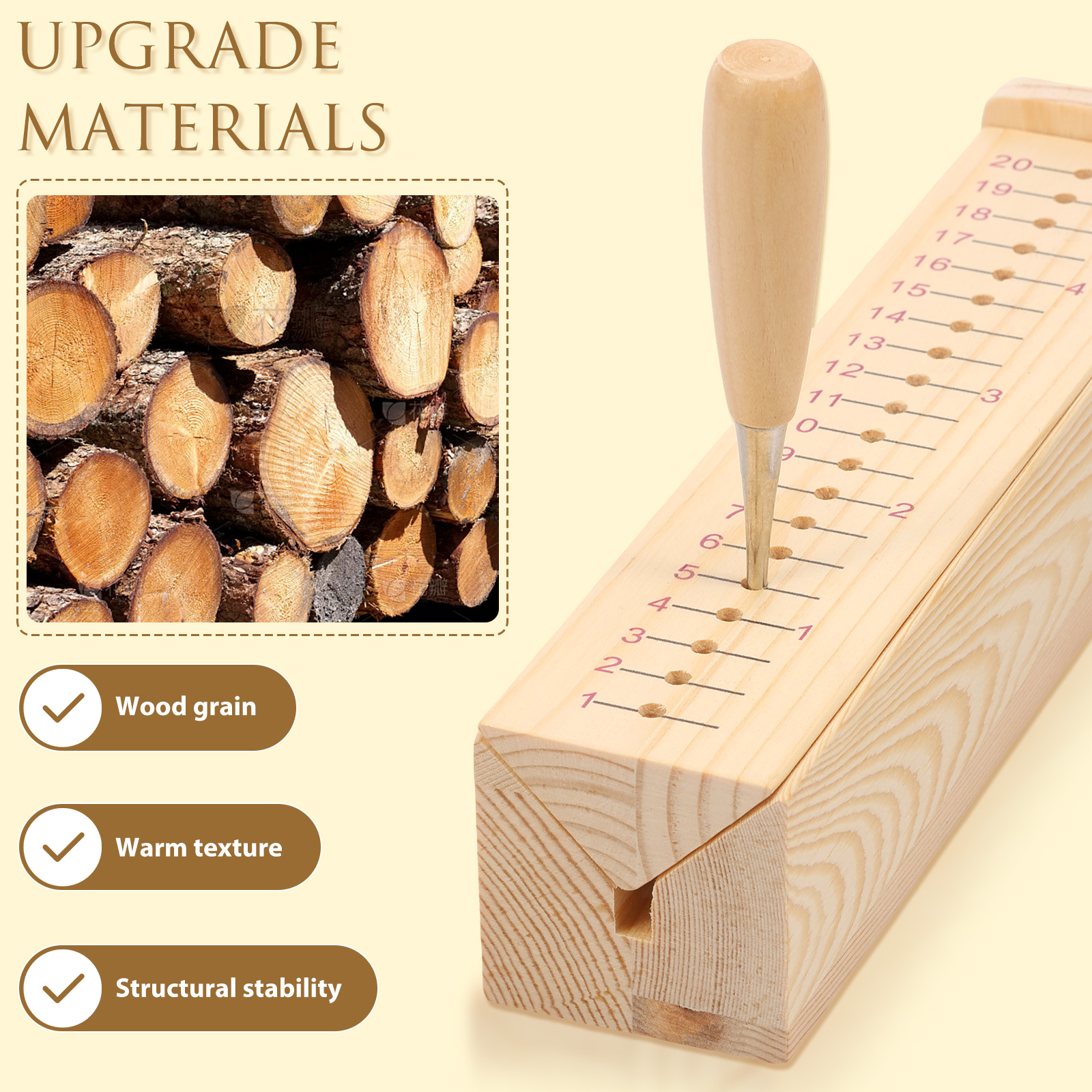 Wood Bookbinding Punching Crad - Bookbinding Supply Kit recension och pris