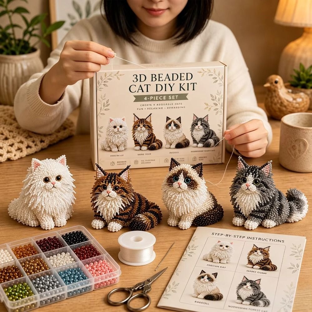 Handmade DIY Animal Bead Embro - Art Craft Cat recension och pris